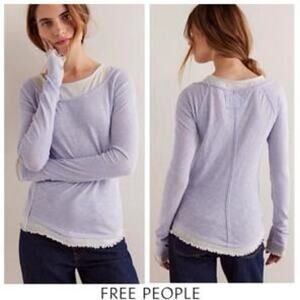 We the Free Color-block Neutral Longsleeve Boho Slouchy Oversized Size Medium